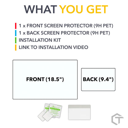 Front and Back Screen Protector - Shock Proof Matte Film